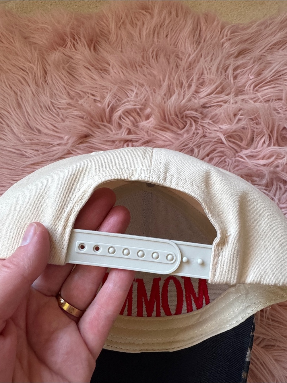 Cream 'Mommin'' Cap with Leopard Bill - Picture 4 of 6